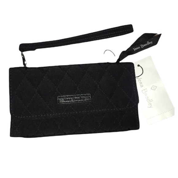 Vera Bradley Handbags - ⚜️Vera Bradley Solid Black Wristlet! NWT!